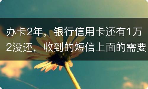 办卡2年，银行信用卡还有1万2没还，收到的短信上面的需要还款金额就是连违约金等其