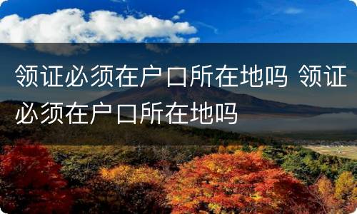领证必须在户口所在地吗 领证必须在户口所在地吗