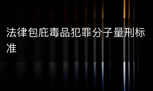 法律包庇毒品犯罪分子量刑标准