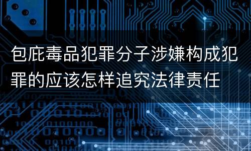 包庇毒品犯罪分子涉嫌构成犯罪的应该怎样追究法律责任