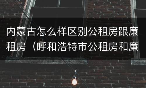 内蒙古怎么样区别公租房跟廉租房（呼和浩特市公租房和廉租房的区别）