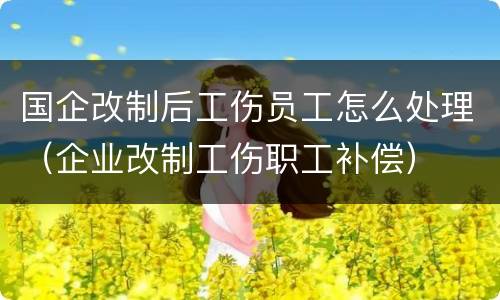 国企改制后工伤员工怎么处理（企业改制工伤职工补偿）