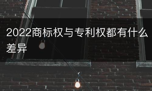2022商标权与专利权都有什么差异