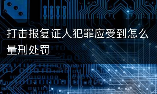 打击报复证人犯罪应受到怎么量刑处罚
