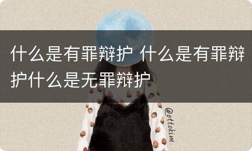 什么是有罪辩护 什么是有罪辩护什么是无罪辩护