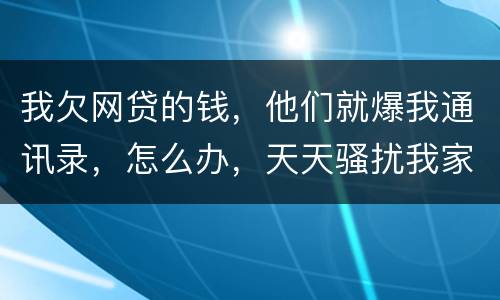 我欠网贷的钱，他们就爆我通讯录，怎么办，天天骚扰我家人