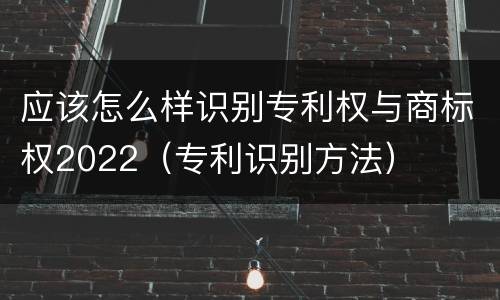应该怎么样识别专利权与商标权2022（专利识别方法）