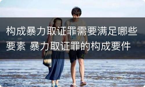 构成暴力取证罪需要满足哪些要素 暴力取证罪的构成要件