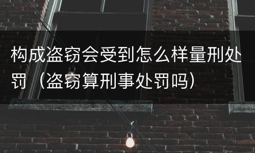 构成盗窃会受到怎么样量刑处罚（盗窃算刑事处罚吗）