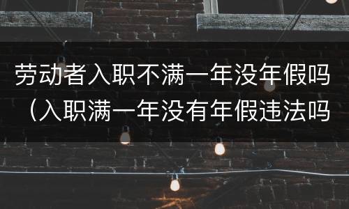 劳动者入职不满一年没年假吗（入职满一年没有年假违法吗）
