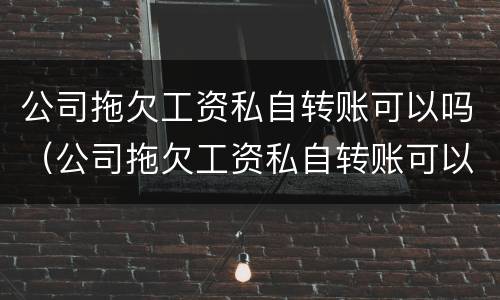 公司拖欠工资私自转账可以吗（公司拖欠工资私自转账可以吗怎么处理）