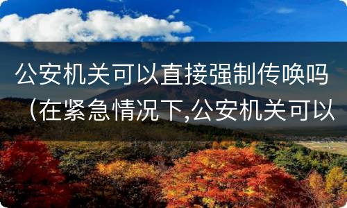 公安机关可以直接强制传唤吗（在紧急情况下,公安机关可以直接强制传唤吗）