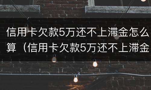 信用卡欠款5万还不上滞金怎么算（信用卡欠款5万还不上滞金怎么算的）