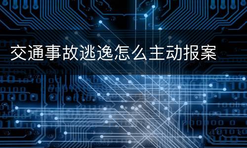 交通事故逃逸怎么主动报案