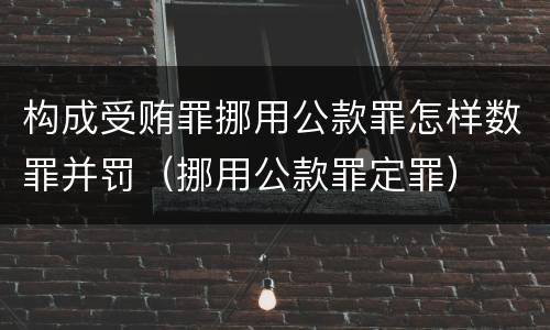 构成受贿罪挪用公款罪怎样数罪并罚（挪用公款罪定罪）