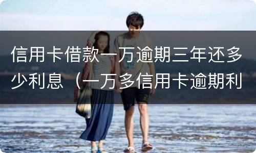 信用卡借款一万逾期三年还多少利息（一万多信用卡逾期利息是多少）