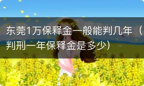 东莞1万保释金一般能判几年（判刑一年保释金是多少）