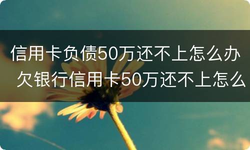 信用卡负债50万还不上怎么办 欠银行信用卡50万还不上怎么办