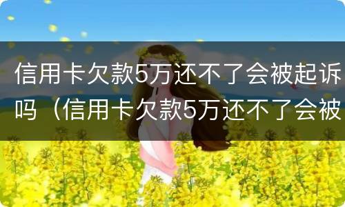信用卡欠款5万还不了会被起诉吗（信用卡欠款5万还不了会被起诉吗知乎）