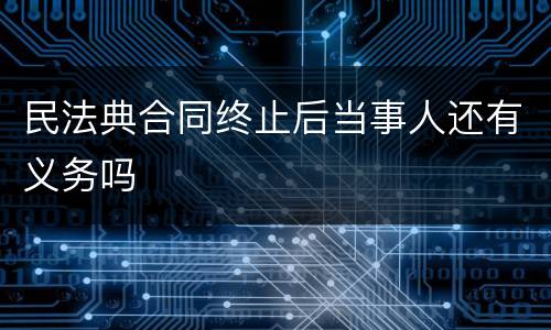 民法典合同终止后当事人还有义务吗