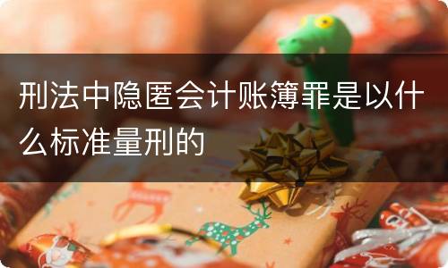 刑法中隐匿会计账簿罪是以什么标准量刑的