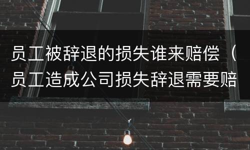员工被辞退的损失谁来赔偿（员工造成公司损失辞退需要赔偿吗）