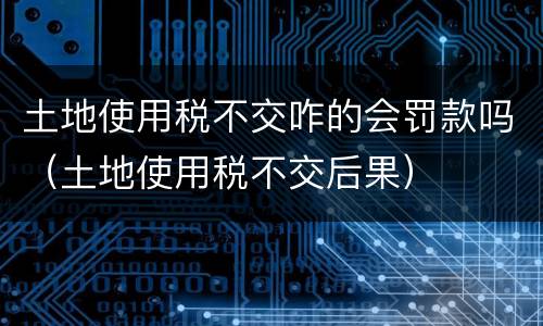 土地使用税不交咋的会罚款吗（土地使用税不交后果）