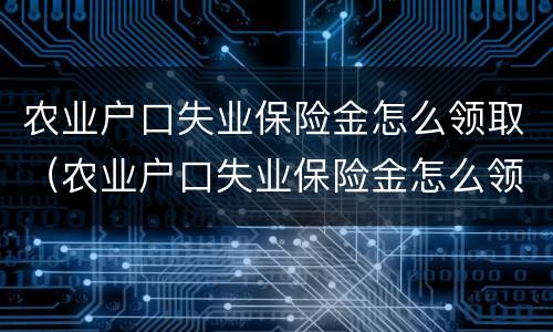 农业户口失业保险金怎么领取（农业户口失业保险金怎么领取的）
