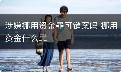 涉嫌挪用资金罪可销案吗 挪用资金什么罪