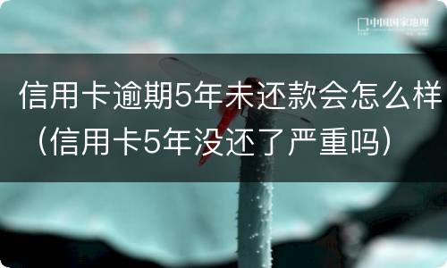 信用卡逾期5年未还款会怎么样（信用卡5年没还了严重吗）