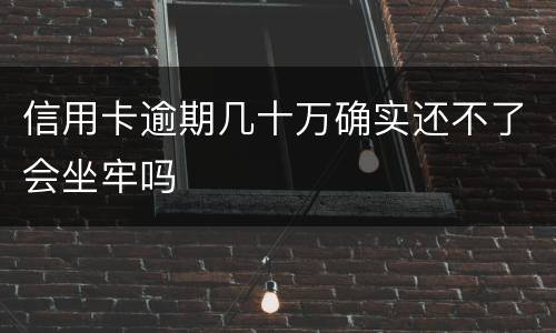 信用卡逾期几十万确实还不了会坐牢吗
