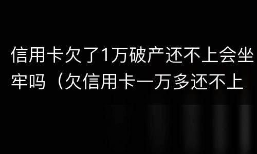 信用卡欠了1万破产还不上会坐牢吗（欠信用卡一万多还不上会坐牢吗）