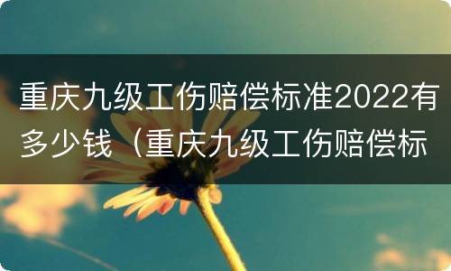 重庆九级工伤赔偿标准2022有多少钱（重庆九级工伤赔偿标准2022有多少钱呢）