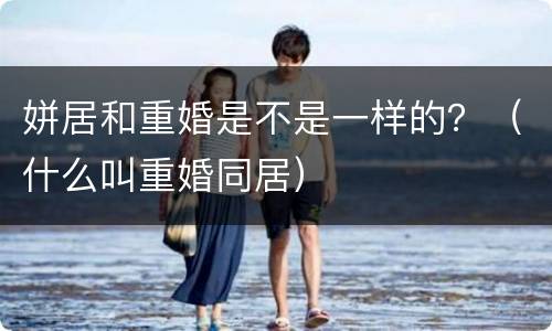 姘居和重婚是不是一样的？（什么叫重婚同居）