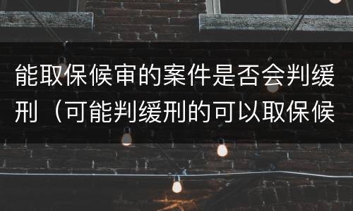 能取保候审的案件是否会判缓刑（可能判缓刑的可以取保候审吗）