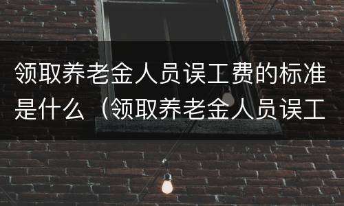 领取养老金人员误工费的标准是什么（领取养老金人员误工费的标准是什么呢）