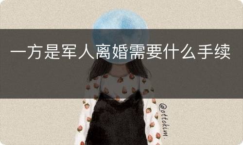 一方是军人离婚需要什么手续