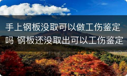 手上钢板没取可以做工伤鉴定吗 钢板还没取出可以工伤鉴定吗