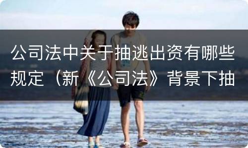 公司法中关于抽逃出资有哪些规定（新《公司法》背景下抽逃出资及其法律责任）