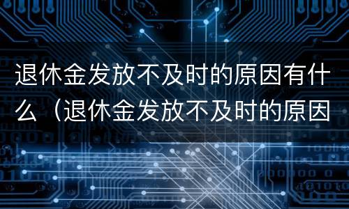退休金发放不及时的原因有什么（退休金发放不及时的原因有什么后果）