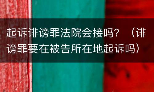 起诉诽谤罪法院会接吗？（诽谤罪要在被告所在地起诉吗）