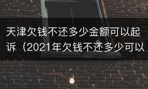 天津欠钱不还多少金额可以起诉（2021年欠钱不还多少可以起诉）