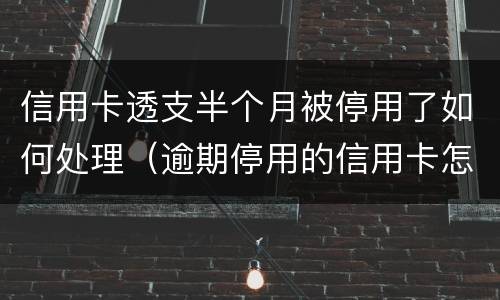 信用卡透支半个月被停用了如何处理（逾期停用的信用卡怎么恢复）