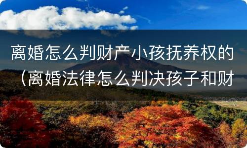 离婚怎么判财产小孩抚养权的（离婚法律怎么判决孩子和财产）