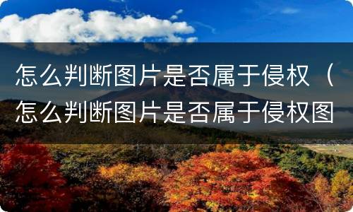 怎么判断图片是否属于侵权（怎么判断图片是否属于侵权图片）