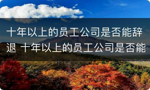 十年以上的员工公司是否能辞退 十年以上的员工公司是否能辞退员工