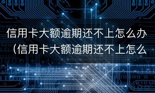信用卡大额逾期还不上怎么办（信用卡大额逾期还不上怎么办呢）