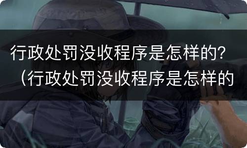 行政处罚没收程序是怎样的？（行政处罚没收程序是怎样的呢）