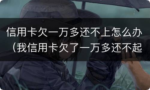 信用卡欠一万多还不上怎么办（我信用卡欠了一万多还不起了怎么办）