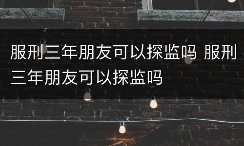 服刑三年朋友可以探监吗 服刑三年朋友可以探监吗